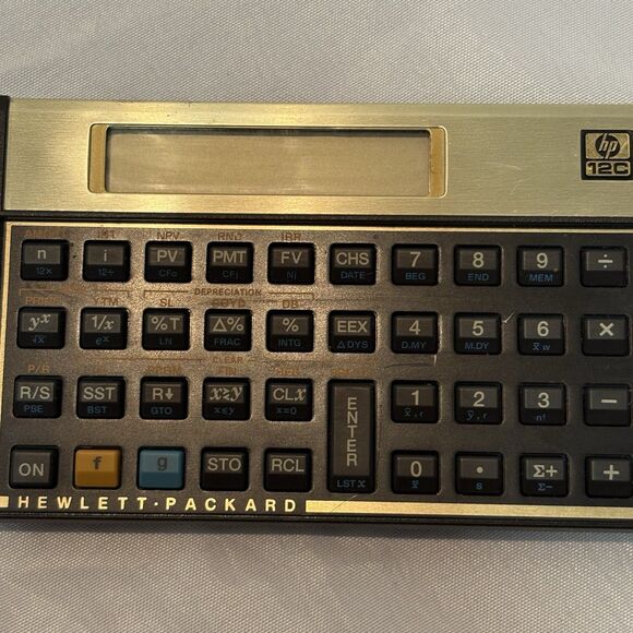 Vtg 80s Hewlett Packard HP 12C Business Financial Calculator Working - Picture 2 of 7